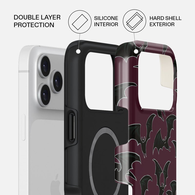 Burga iPhone 17 Pro Midnight Visitor Premium Case Compatible with Hybrid Dual-Layer Hard Shell + Silicone Protection - Scratch-Resistant Shockproof Mobile Cover - Image 2